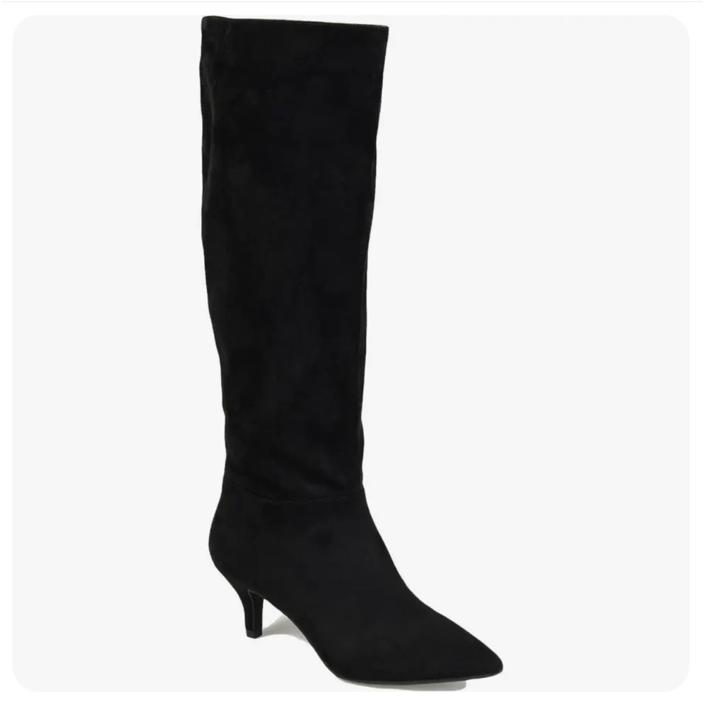 Extra wide calf pointy boots